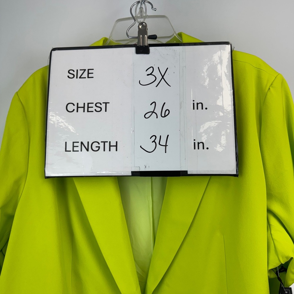 BP Wildfang Blazer Women 3X Green Sorbet Oversized Boyfriend NWT - Picture 2 of 16